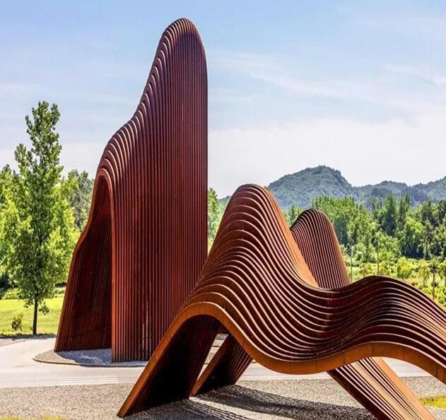 牟平锈钢板造型
